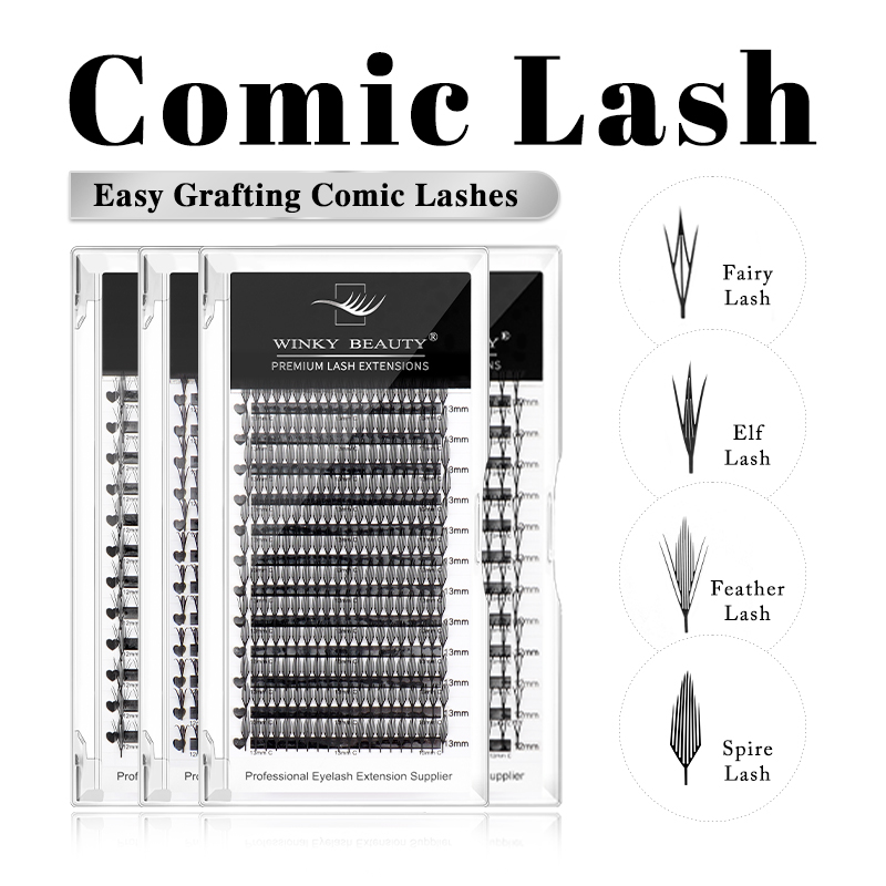Eyelash Extension Hybrid - Winky Beauty Cílios Postiços Pré-fabricados com