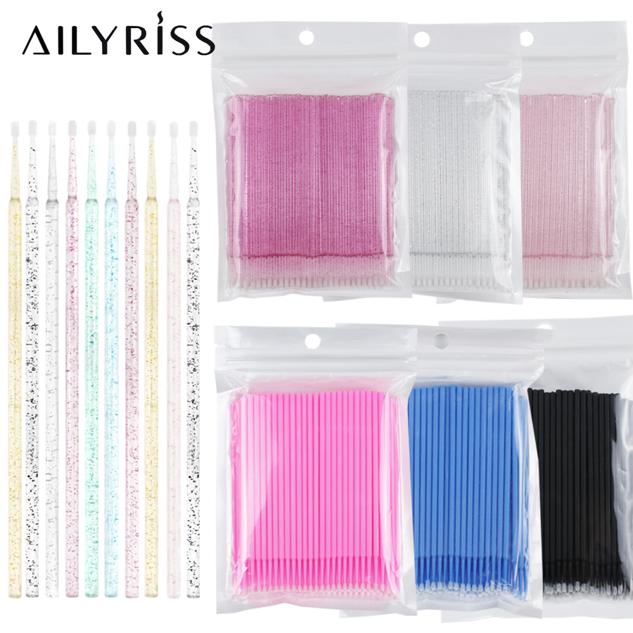 Eyelash Extension Options - 500 pçs/lote aplicador descartável micro escovas