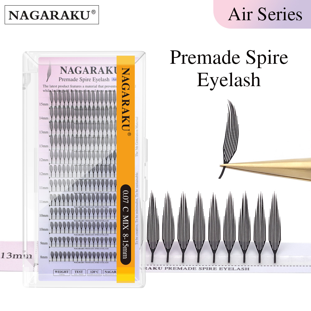 Eyelash Extension Hybrid - NAGARAKU Pré-fabricado Spire Cílios Anime Efeito