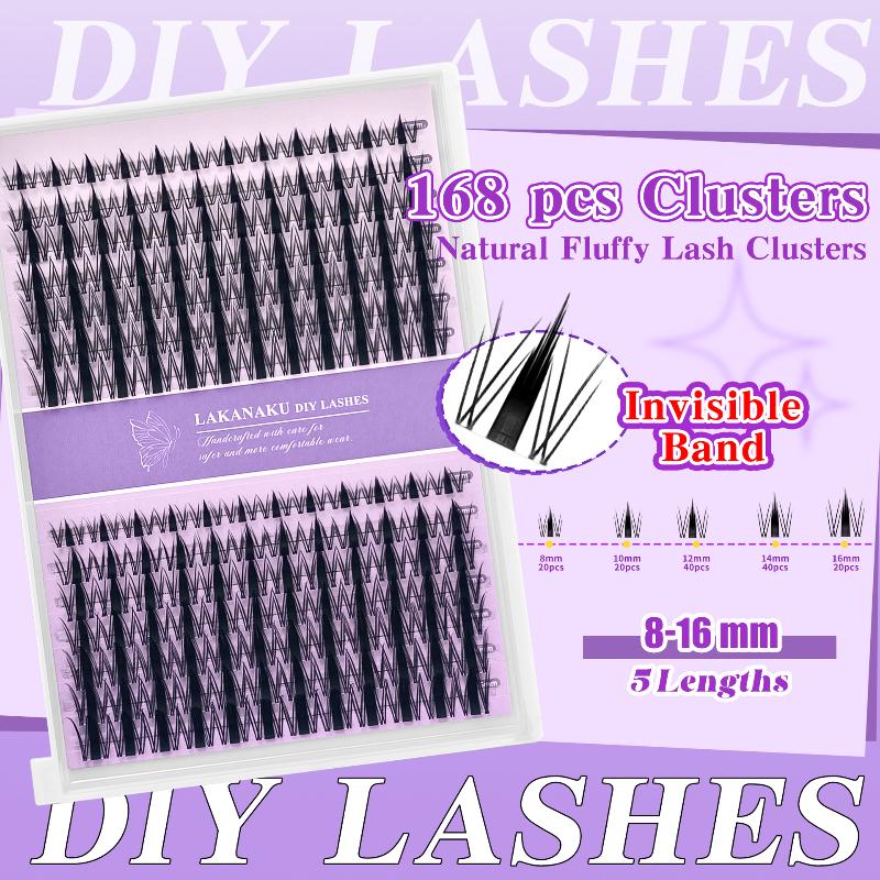 Eyelash Extension Options - Cílios Naturais em Cachos Individuais, Fofos