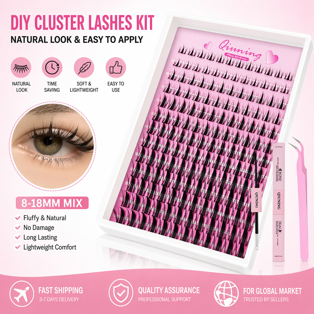 QIUNING Cílios em Tufos Kit de - Eyelash Extension Wet Look avaliação e preço