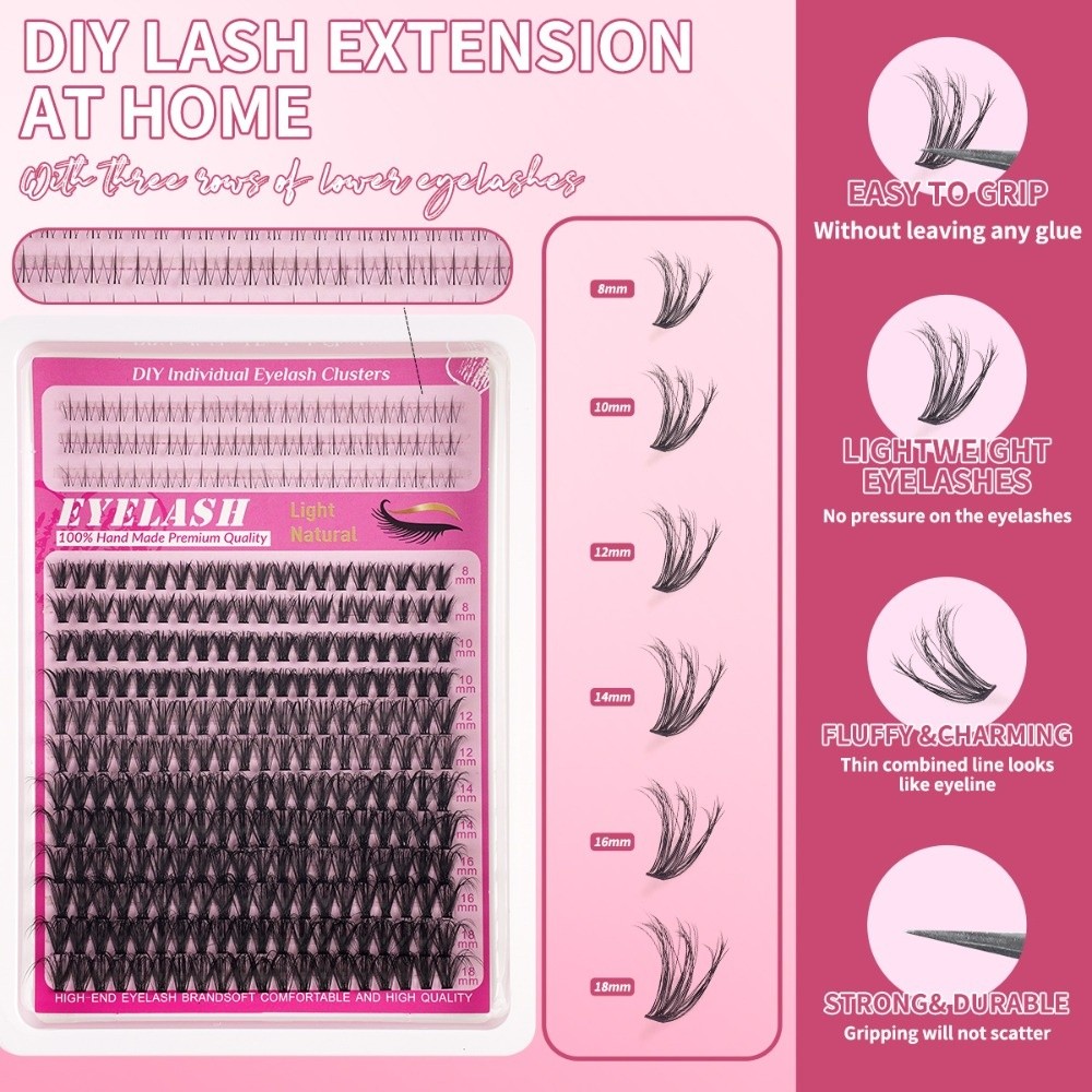 Cílios Postiços de 8-18mm de C - Eyelash Extension Kits avaliação e preço