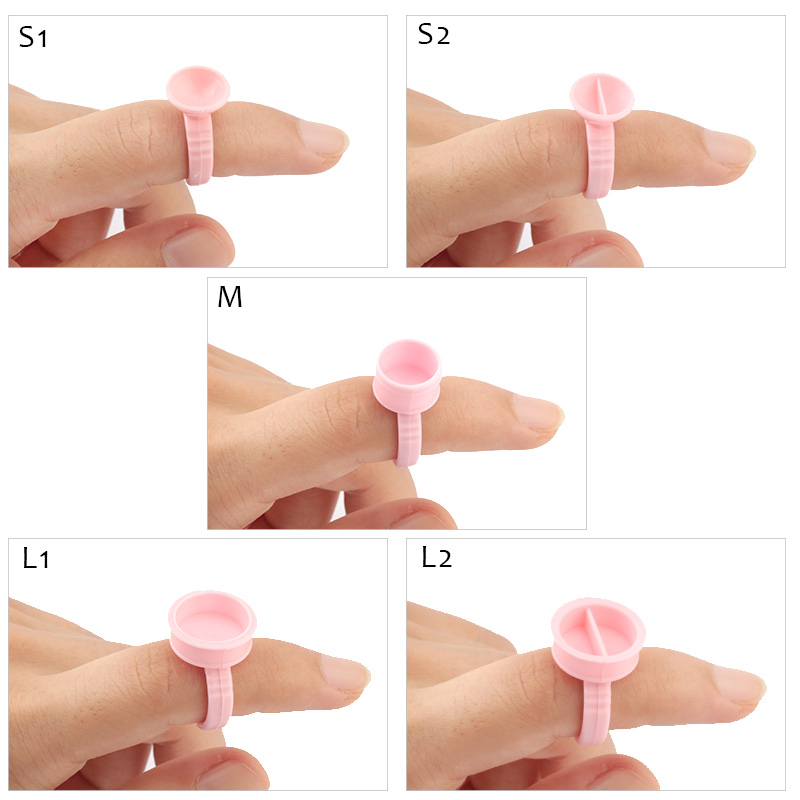 100 pcs Anéis de Cola Descartá - Eyelash Extension Permanent avaliação e preço